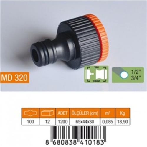 1/2 - 3/4 PLS. MUSLUK ADAPTÖRÜ (100/1,200)